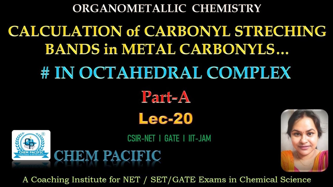 CALCULATION of CARBONYL STRECHING BANDS in METAL CARBONYLS  I   Part-A  I  Lec-20  I CSIR-NET I