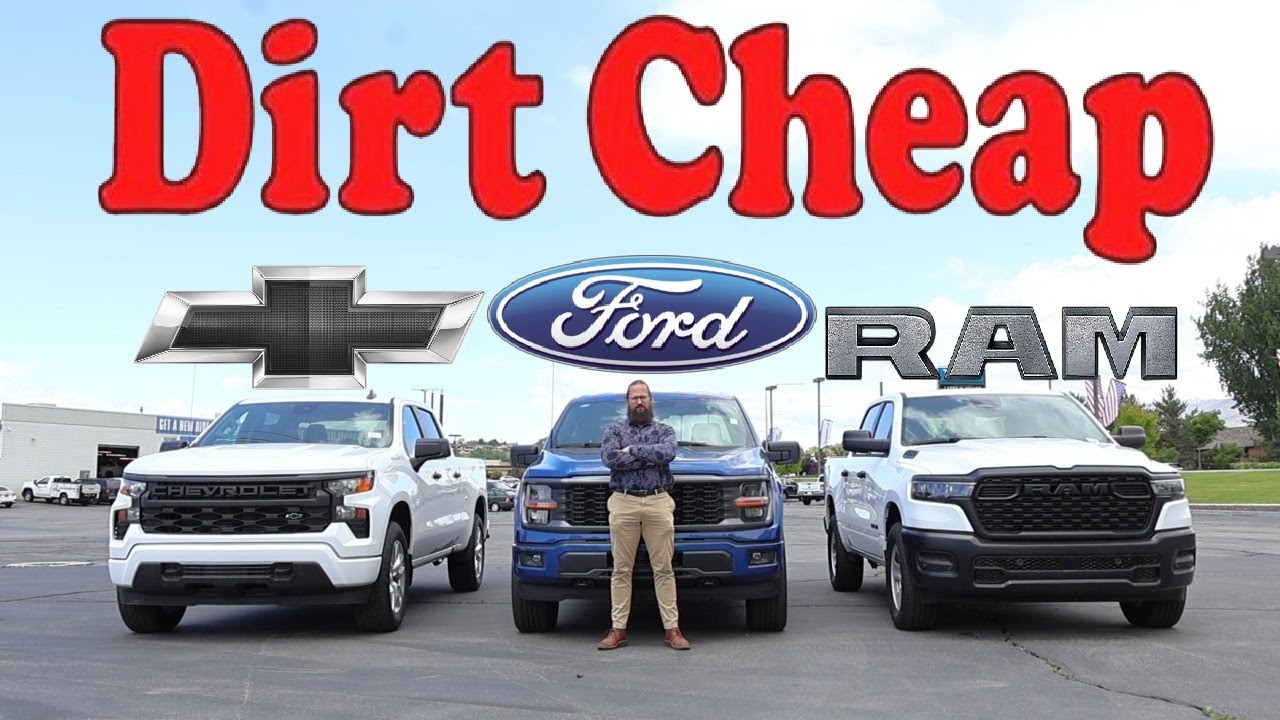 Which Dirt Cheap Truck Should You Buy? (2025 F-150 STX vs Ram Tradesman vs Silverado Custom)