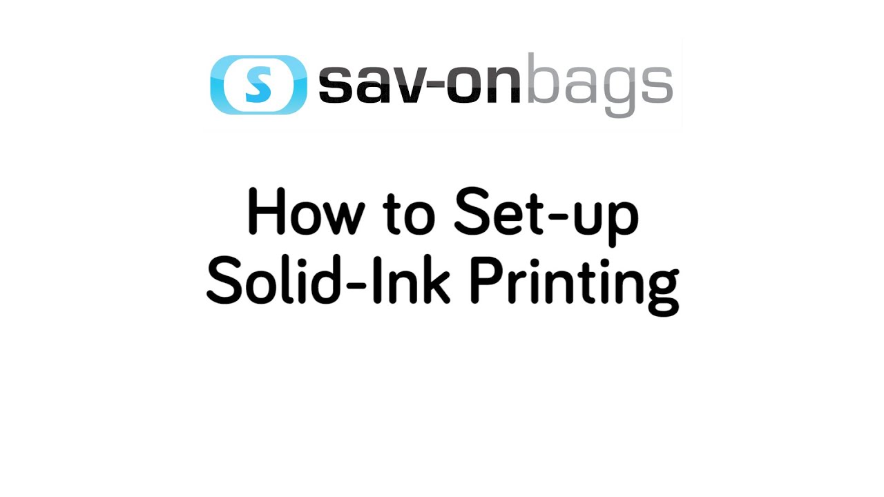 How to Set up Solid-ink Printing