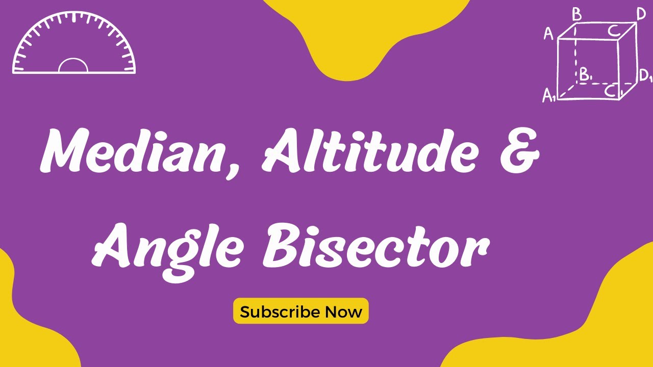 Median Altitude Angle Bisector - Maths Lectures - GRE Preparation