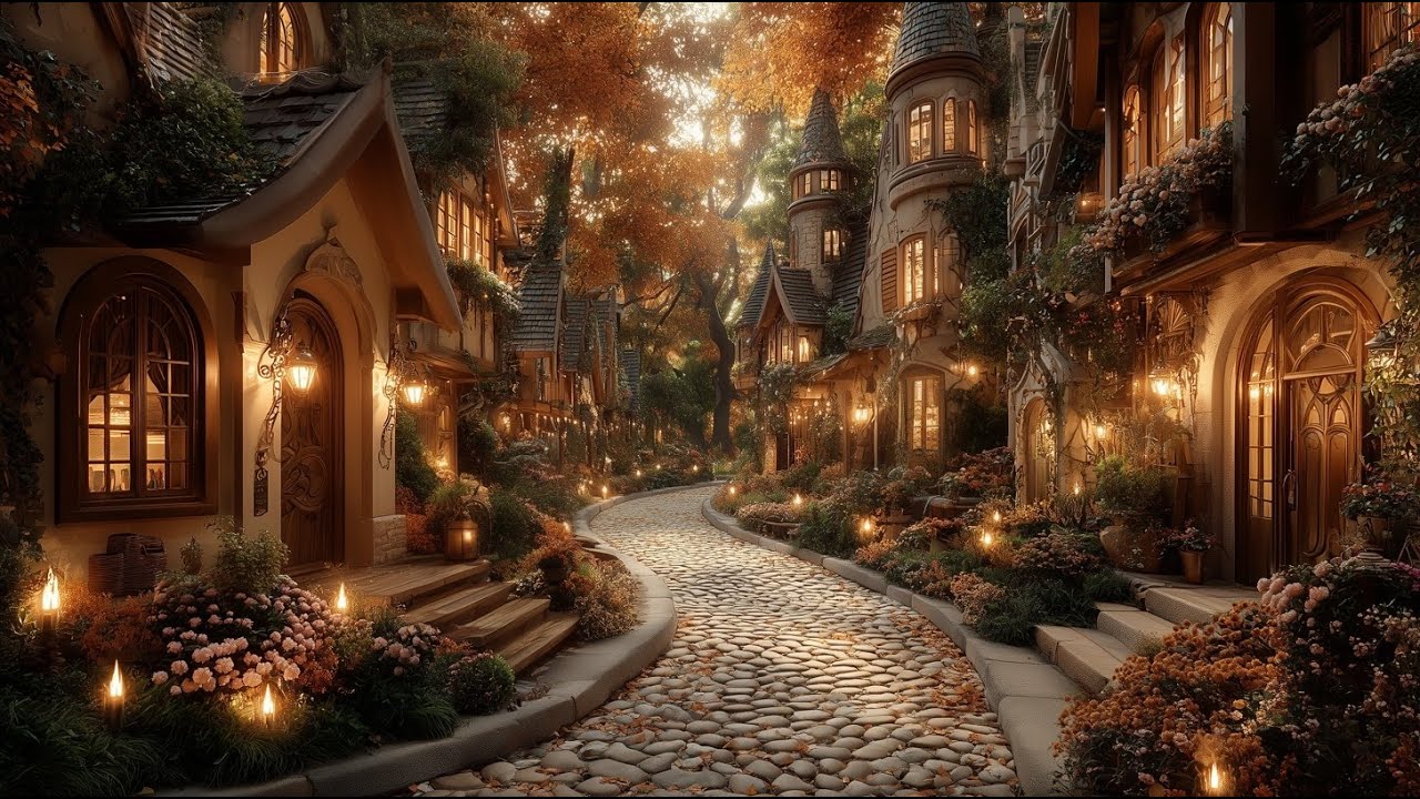 A Virtual Walk Through an Autumn Storybook Forest Filled with Childhood Wonder