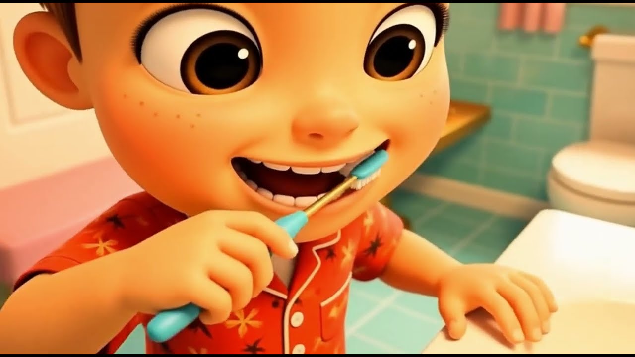 Brush Brush Your Teeth Christmas Morning 🎄🪥 | Kids Song for Toddlers | Fun Hygiene Song