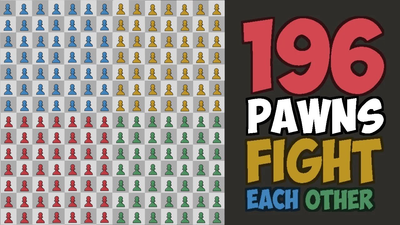 Battle Timelapse Of The 4 Colors Of Pawns┃Fairy Chess