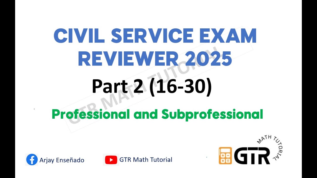 Civil Service Reviewer 2025 Professional - Part 2