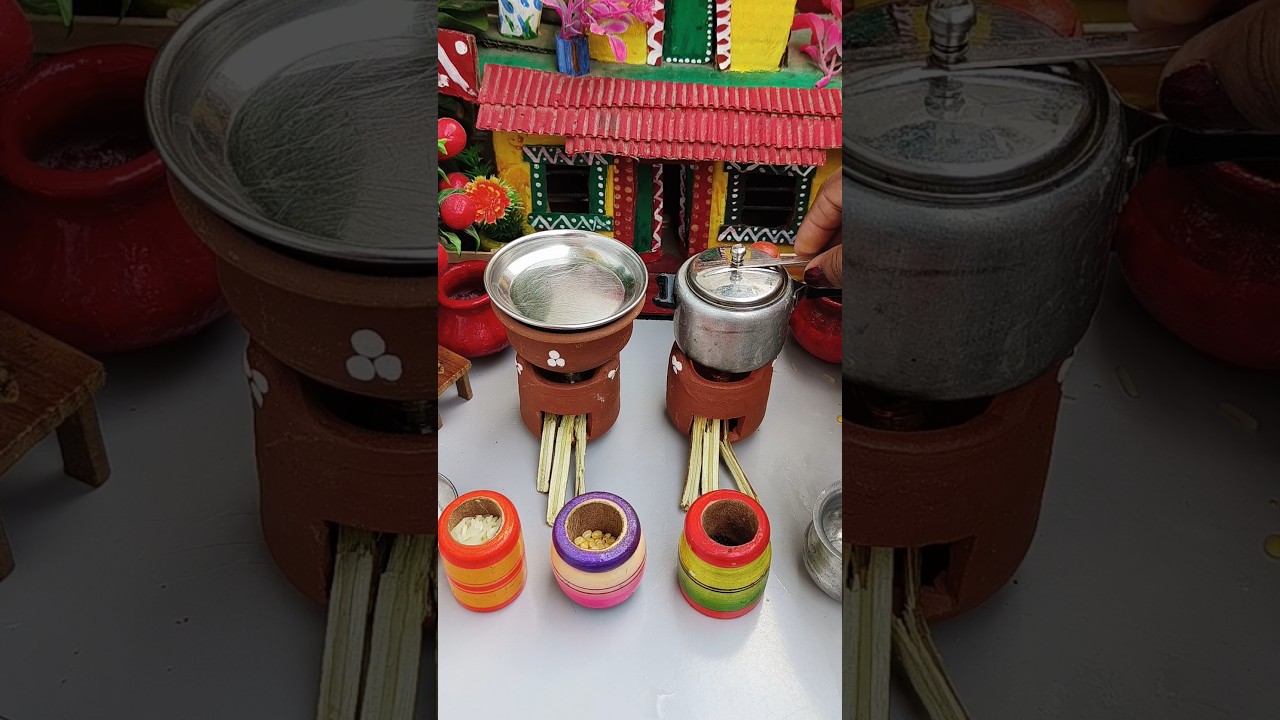 Miniature Dal chawal recipes | lunch scenes #dalchawal #dalrice #food #minikitchen  #indianfood