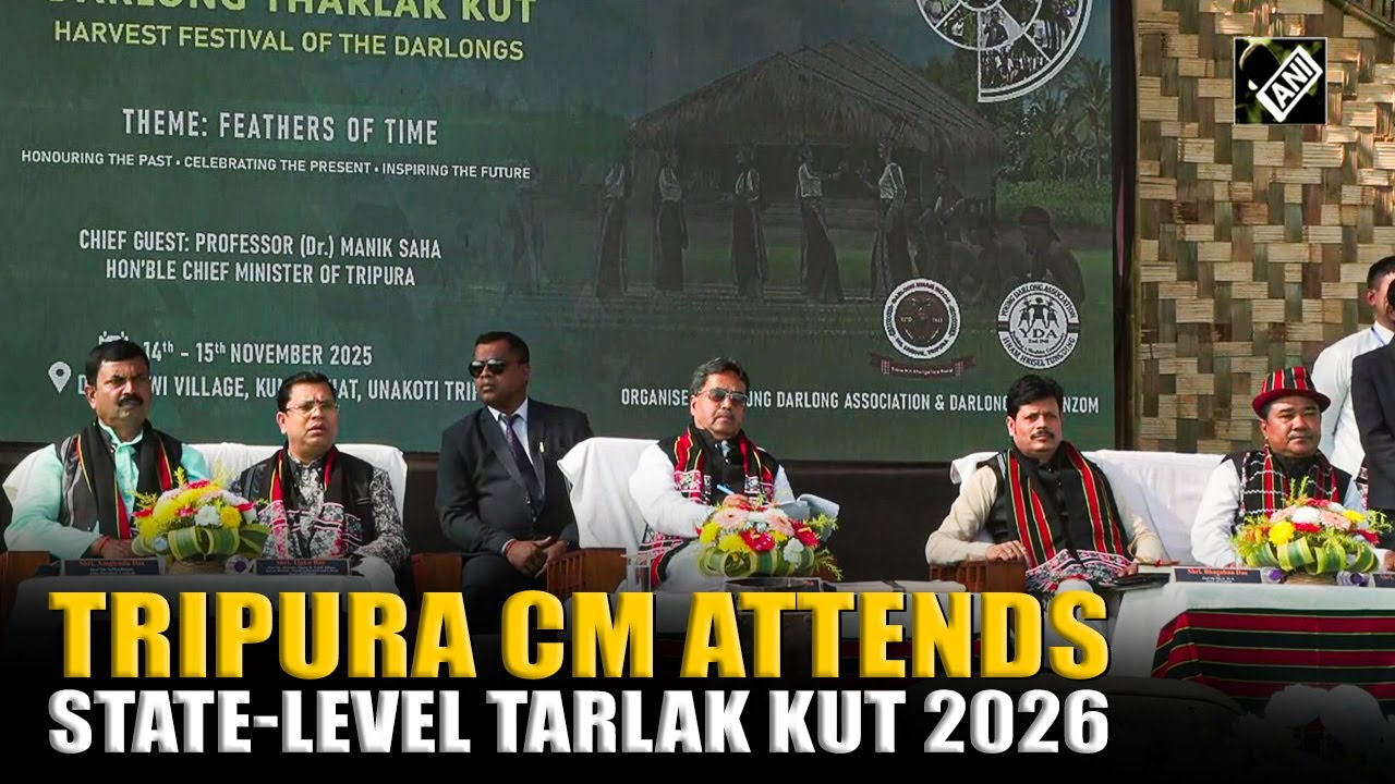 Tripura Chief Minister Manik Saha attends state-level Tarlak Kut 2026 in Agartala