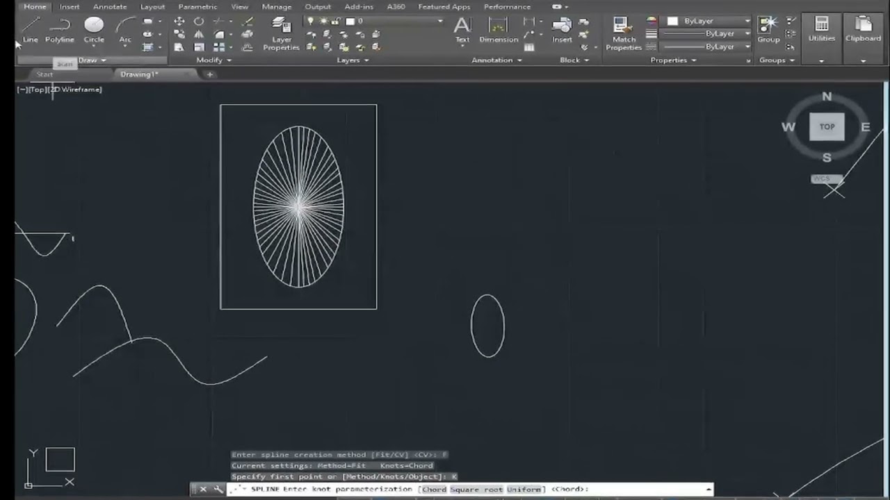 Mastering AutoCAD: Step-by-Step Guide to SPLINE Command, Ray Command and X-line Command