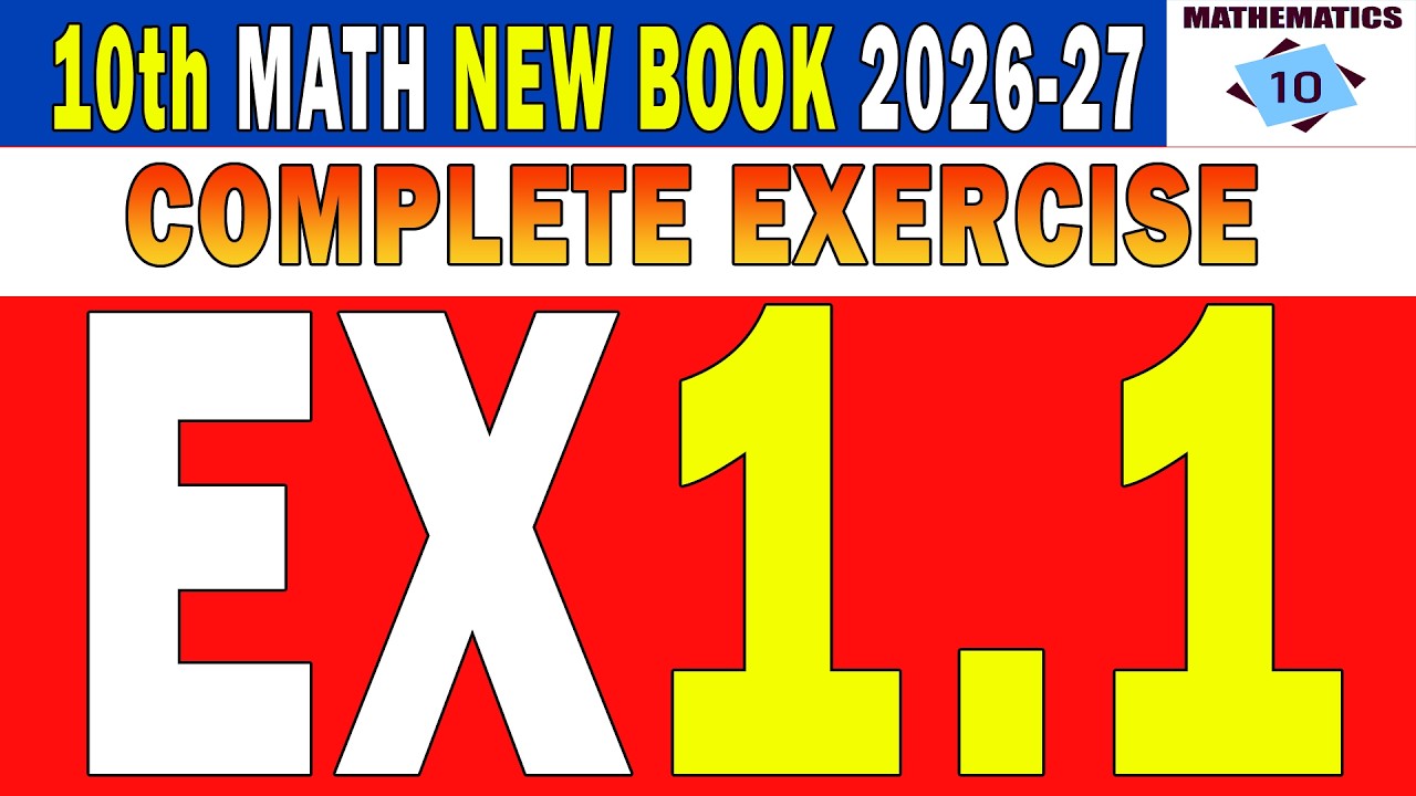 Exercise 1.1 class 10th math new book 2026 | 10th Class Math new book Exercise 1.1 | Ex 1.1 math 10