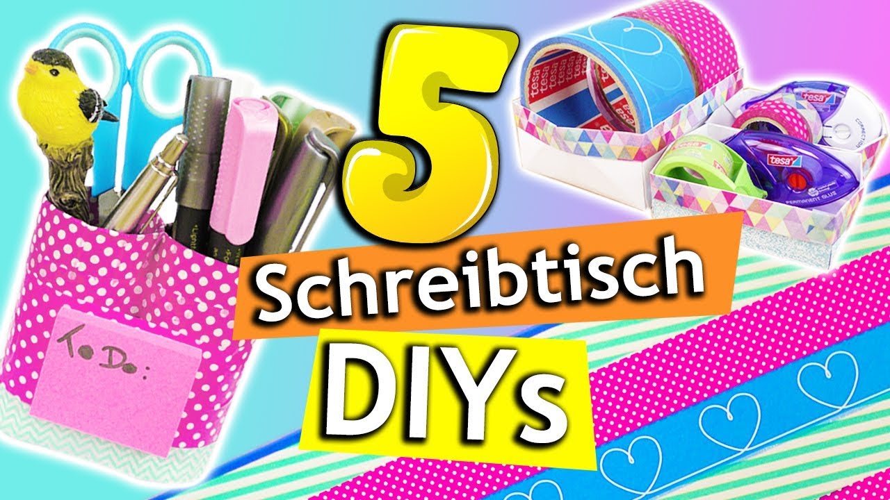 5 DIY SCHREIBTISCH MAKEOVER Ideen | Organisieren & Dekorieren mit tesa | DIY Inspiration *Werbung