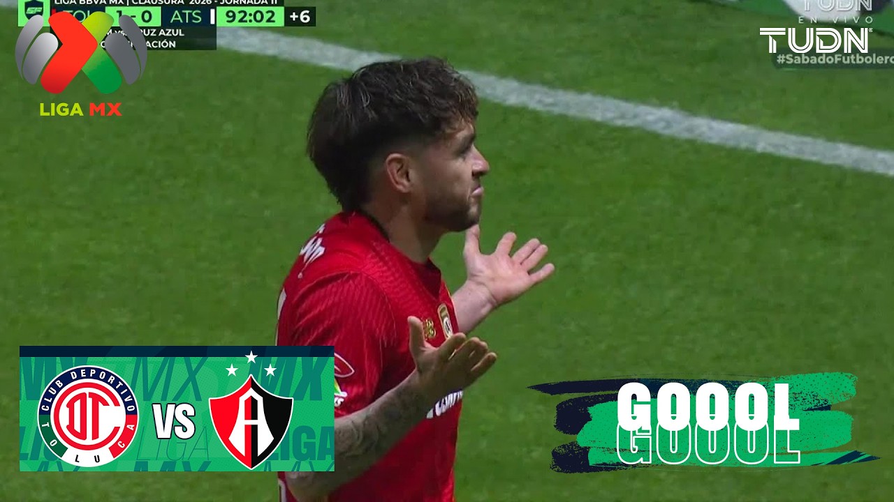¡GOOOOOOL DEL TOLUCA! Toluca vs Atlas | Liga MX - Jornada 11 Clausura 2026 | TUDN
