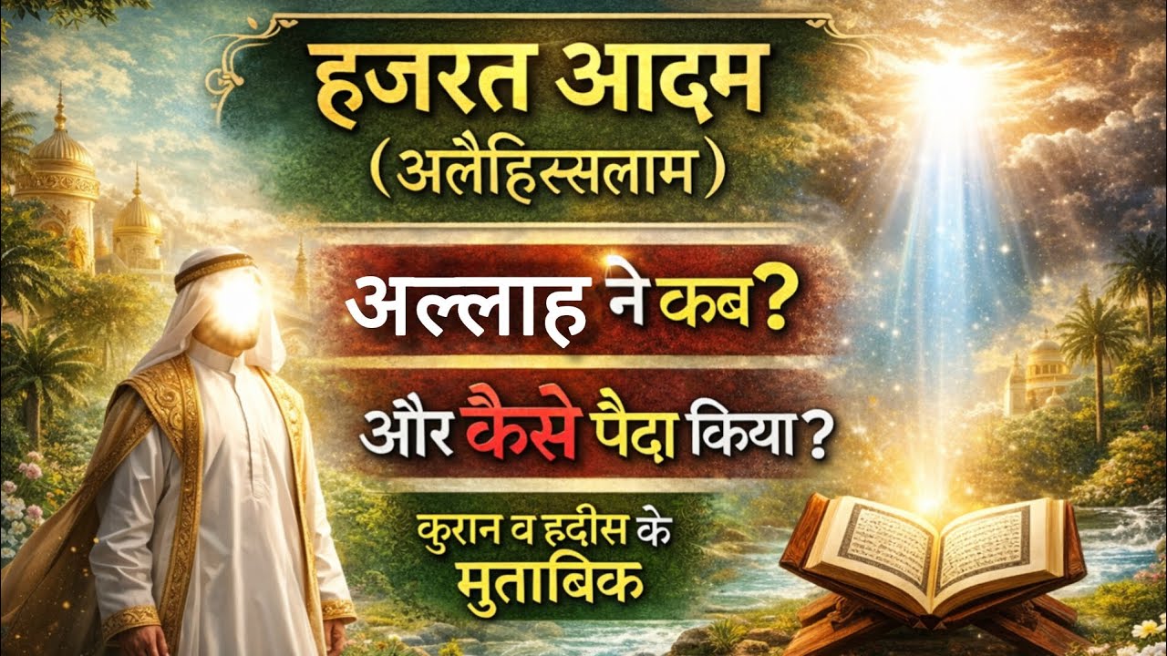 हजरत आदम अलैहिस्लाम को अल्लाह ने कब और कैसे पैदा किया  | Prophet Adam Alaihissalam | Islamic Bayan