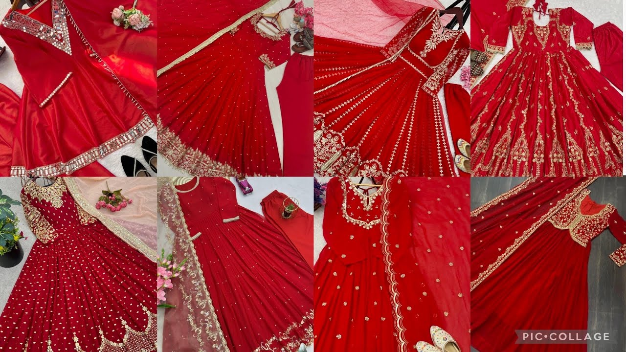 2026 Red Frock Design🎀Red Frock Collection/Party Wear & Wedding Red Frock Design/#RedColourDress2026
