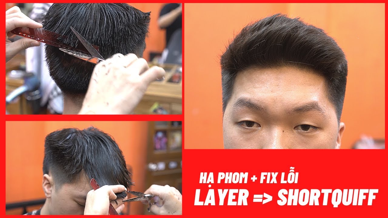Fix Lỗi  Hạ Phom Kiểu T&oacute;c Layer về Shortquiff - H&ugrave;ng BarberSharing