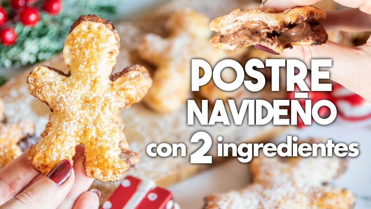 POSTRE NAVIDE&Ntilde;O con 2 INGREDIENTES 🍫🎅🏻 | Postres de Navidad con Hojaldre | Recetas Navide&ntilde;as