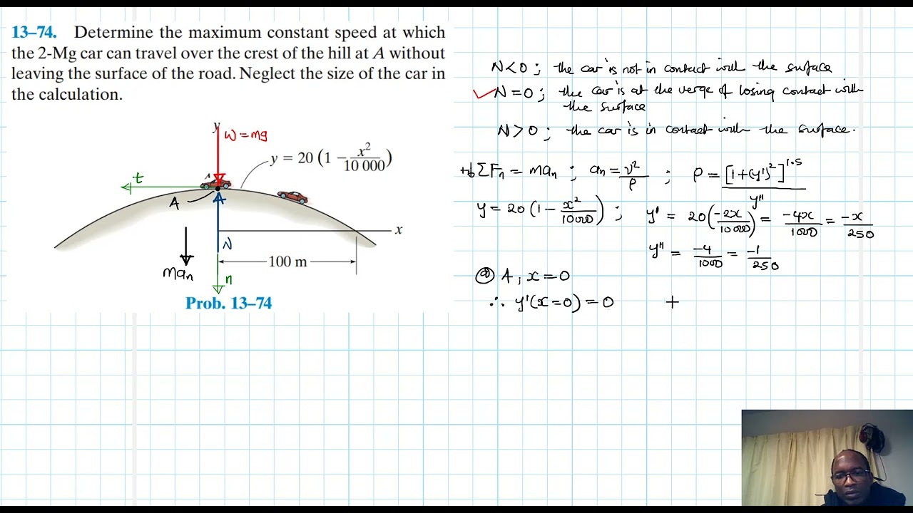 13–74 Kinetics of a Particle: Force and Acceleration (Chapter 13: Hibbeler Dynamics) Benam Academy