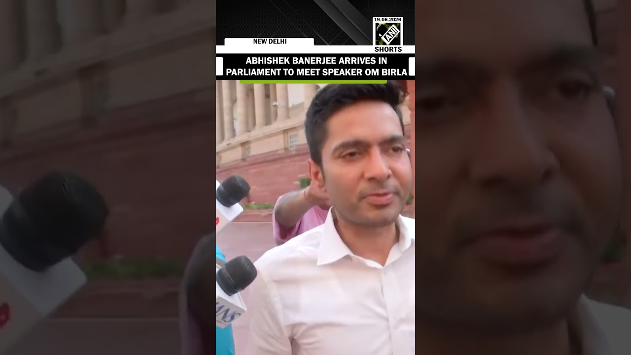 TMC MP Abhishek Banerjee arrives in Parliament to meet Lok Sabha Speaker Om Birla
