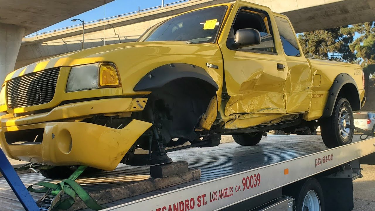 towing ford ranger with broken Ball joint and axel