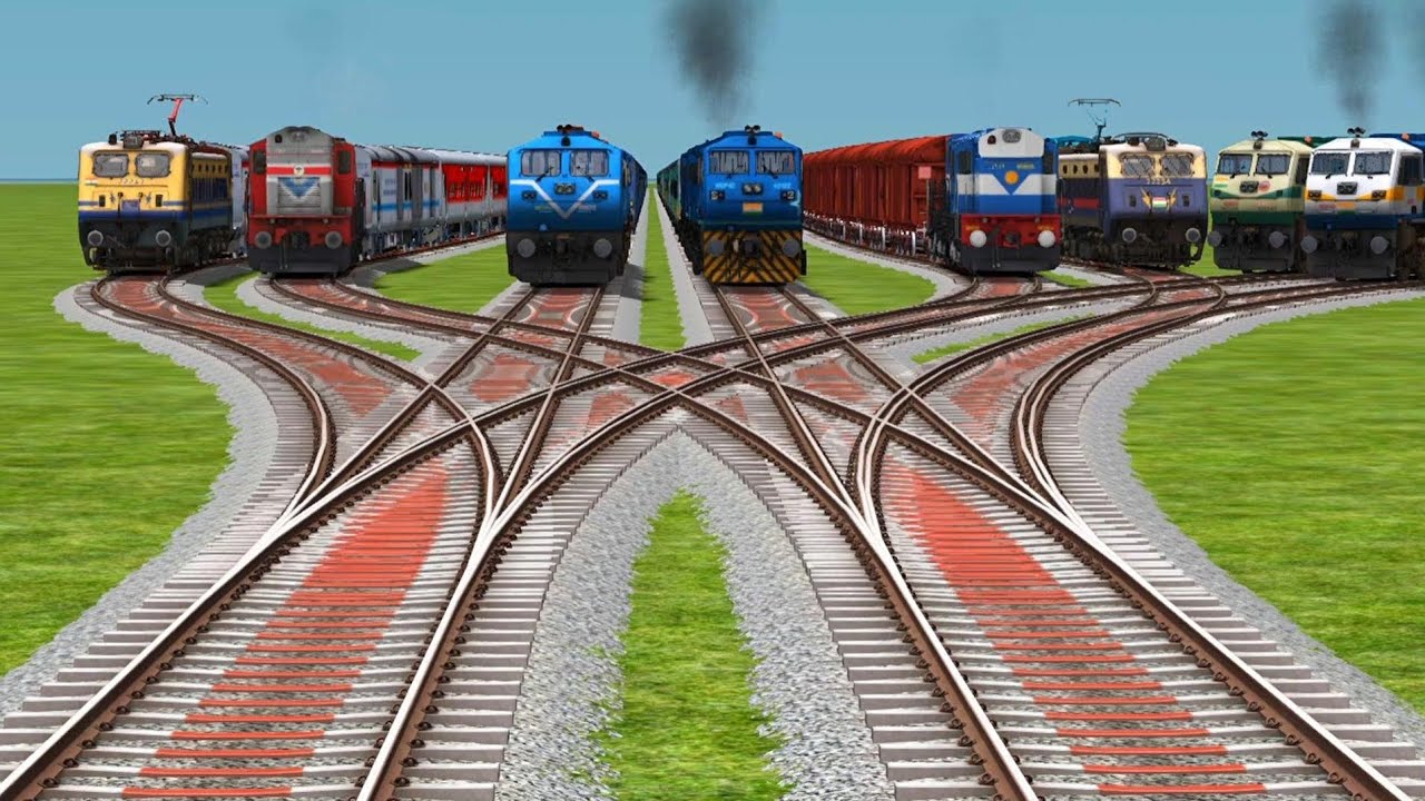 8️⃣ Train Crossing 3d Railroad Crossings Branched || Railways Games Railworks Train Simulator Games