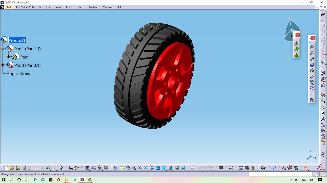 how to design the car wheel in catia|| wheel design||rim design|| #car-wheel #catia
