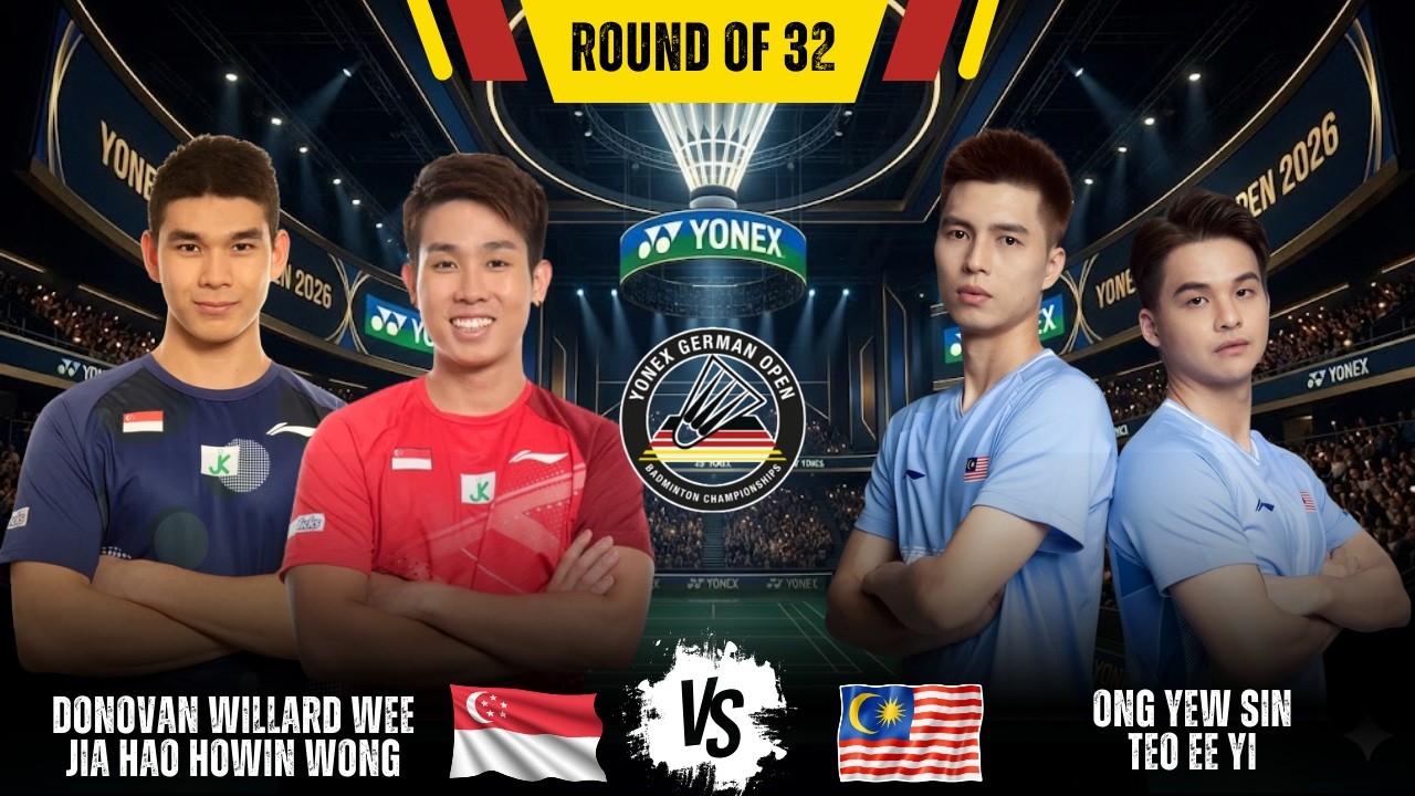 Wee/Wong (SGP) vs ONG Yew Sin/TEO Ee Yi (MAS) | German Open 2026 Badminton