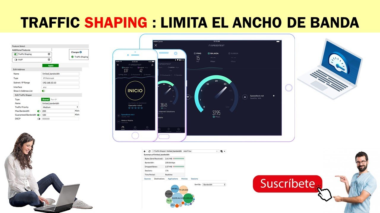 CÓMO LIMITAR EL ANCHO DE BANDA EN UN FORTIGATE | LIMITA LOS MEGAS DE INTERNET | TRAFFIC SHAPING