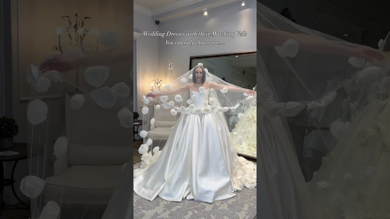 Wedding Dresses and Their Matching Veils! Choose ONE!