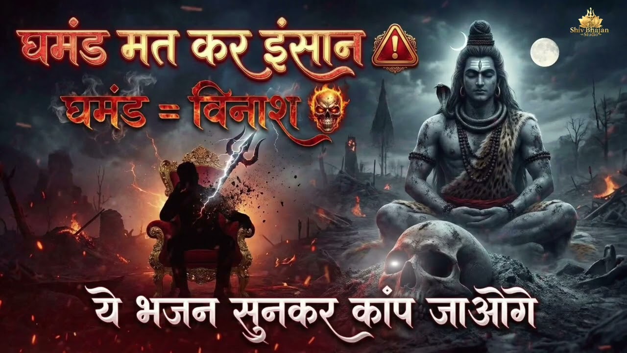श्मशान की राख चीख कर कहती है – घमंड मत कर इंसान 😭 | Heart Touching Shiv Bhajan | Mahadev Warning