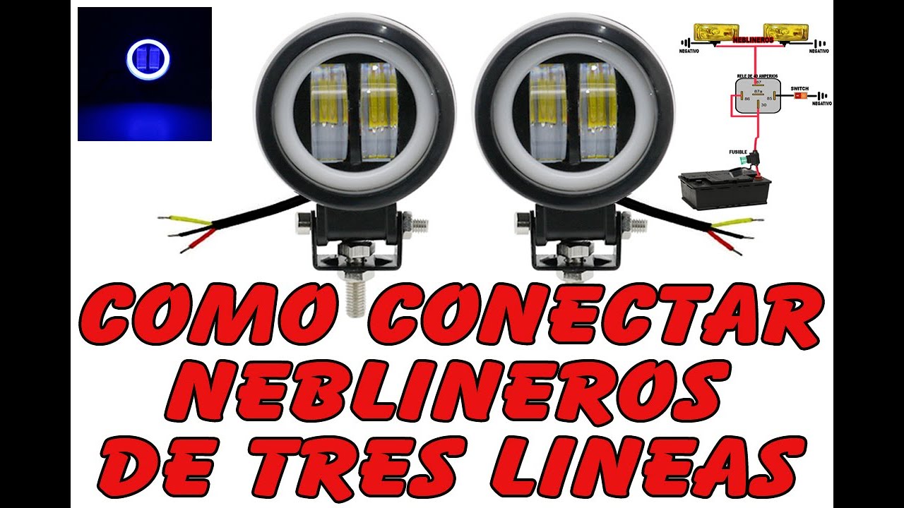 como instalar neblineros led de 3 cables