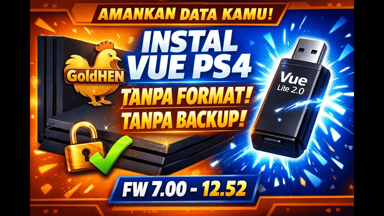 Cara Install Vue PS4 Metode Manual Tanpa Format & Tanpa Restore Backup! (FW 7.00 - 12.52) 🎮