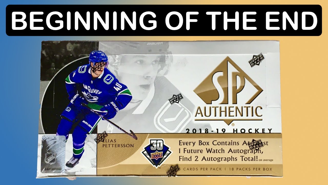 the sad reality. - 18/19 SP Authentic hockey Hobby Box Break