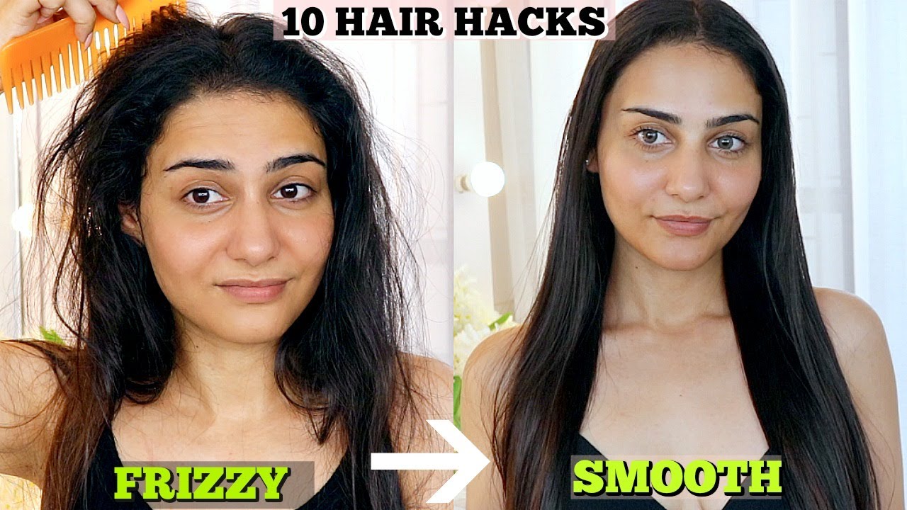 HOW TO GET FRIZZ FREE SHINY HAIR AT HOME |10 HAIR CARE TIPS & ROUTINE  |SIMMY GORAYA