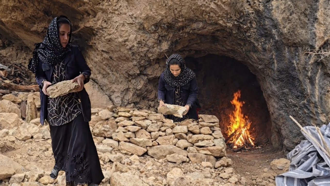 Survival Challenge in Mountain Caves 🏔️🕯️ | A Mother’s Brave Fight to Rebuild Her Shelter