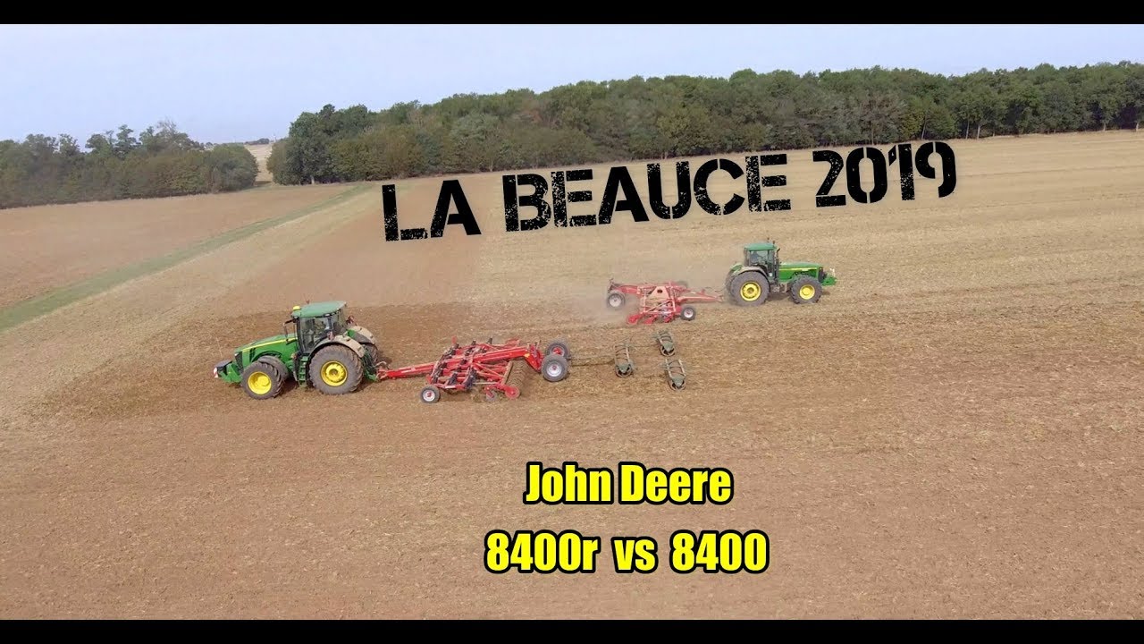 Déchaumage xxl: John Deere 8400r vs John deere 8400 I La Beauce 2019 (episode 3)