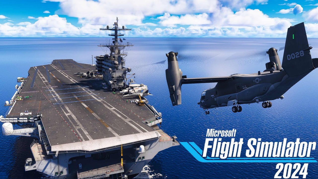 Landing Challenge On Aircraft Carrier With Osprey V-22 | MSFS 2024