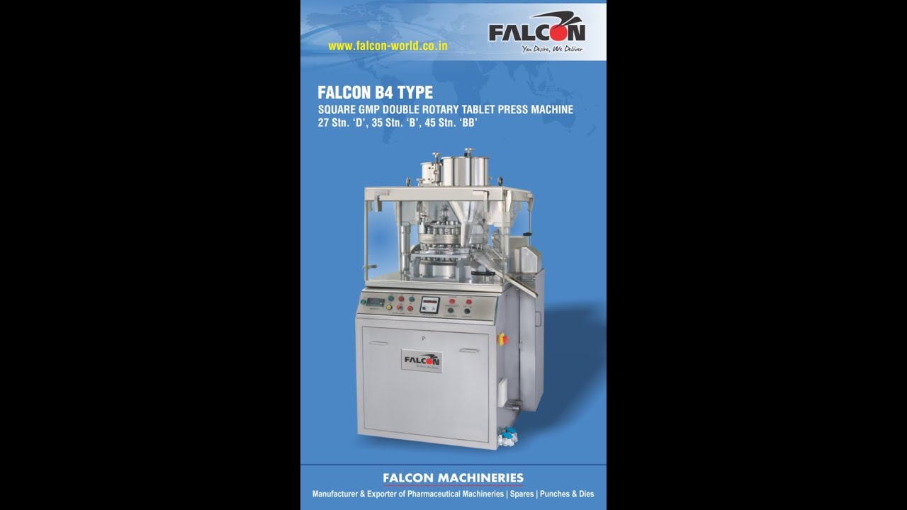 FALCON D4 SINGLE ROTARY TABLET PRESS WITH PLC HMI