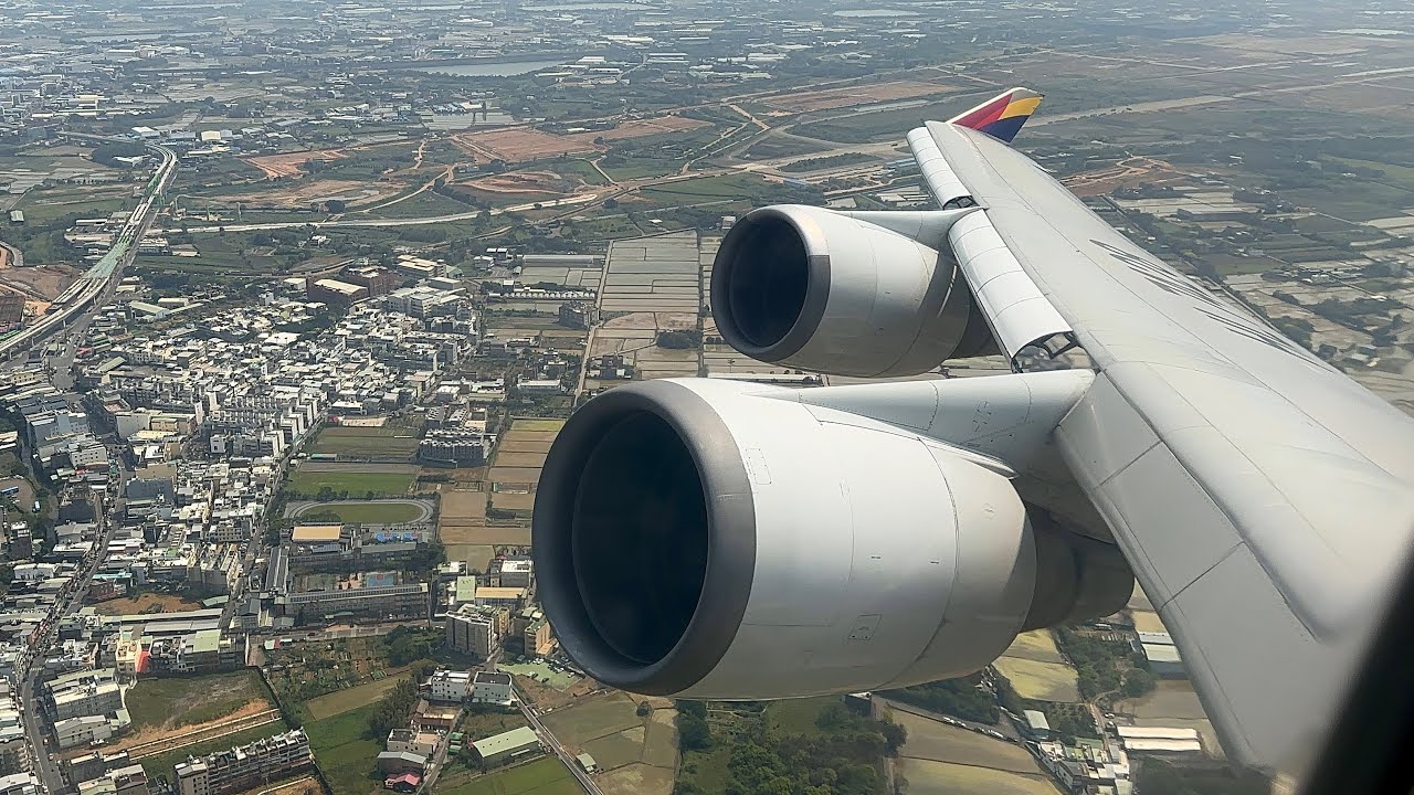 Asiana Airlines Boeing 747-48E Engine Start, Taxi & Takeoff from Taipei Taoyuan Int'l Airport