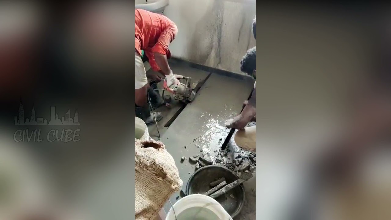 How to cut concrete floor slab | How to make opening in concrete slab | MDS | Civil Cube