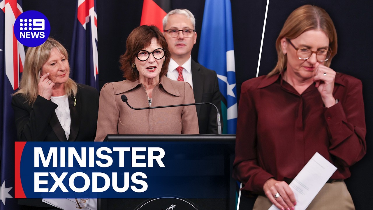 Three Victorian Ministers announce shock resignations in one day | 9 News Australia