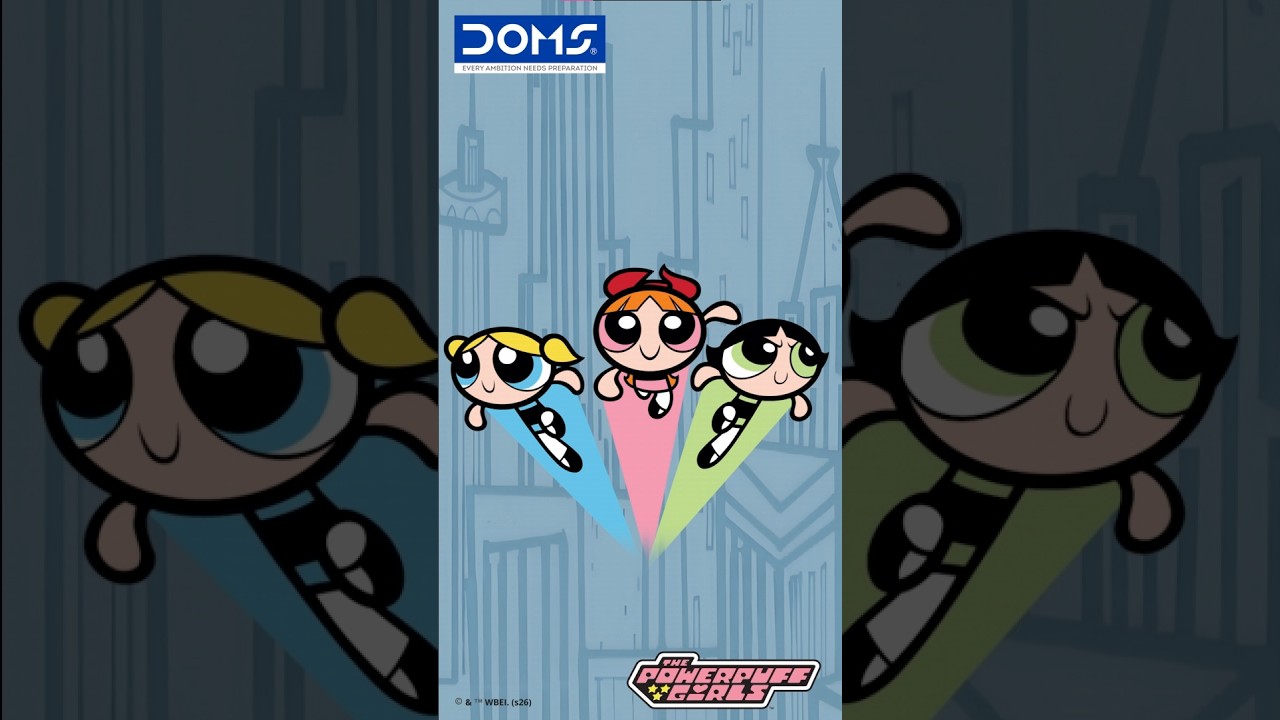 DOMS Powerpuff Girls Classroom Kit | 5 School Essentials in 1 💖 #shorts