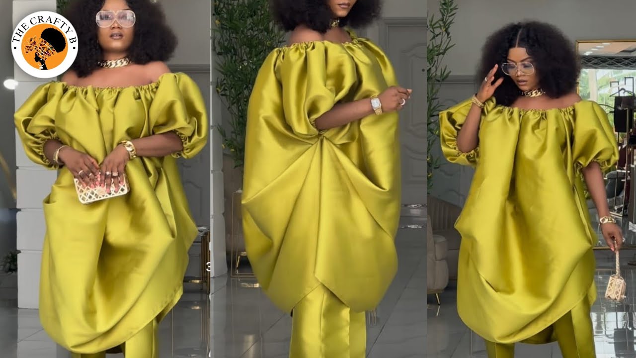 How To Make This Stylish Off-Shoulder Bubu Set | Part 1