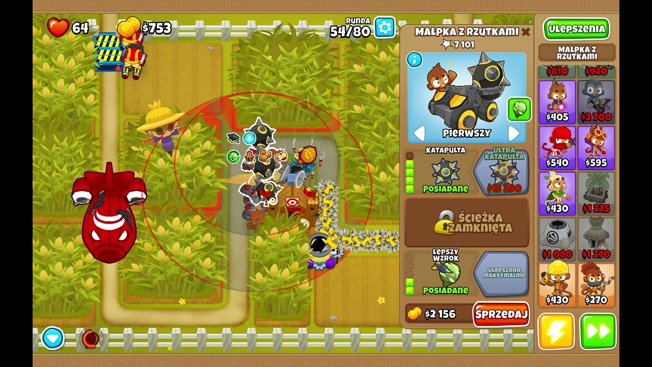 BloonsTD6 Pole kukurydzy [trudny] 79 runda!!! szok!