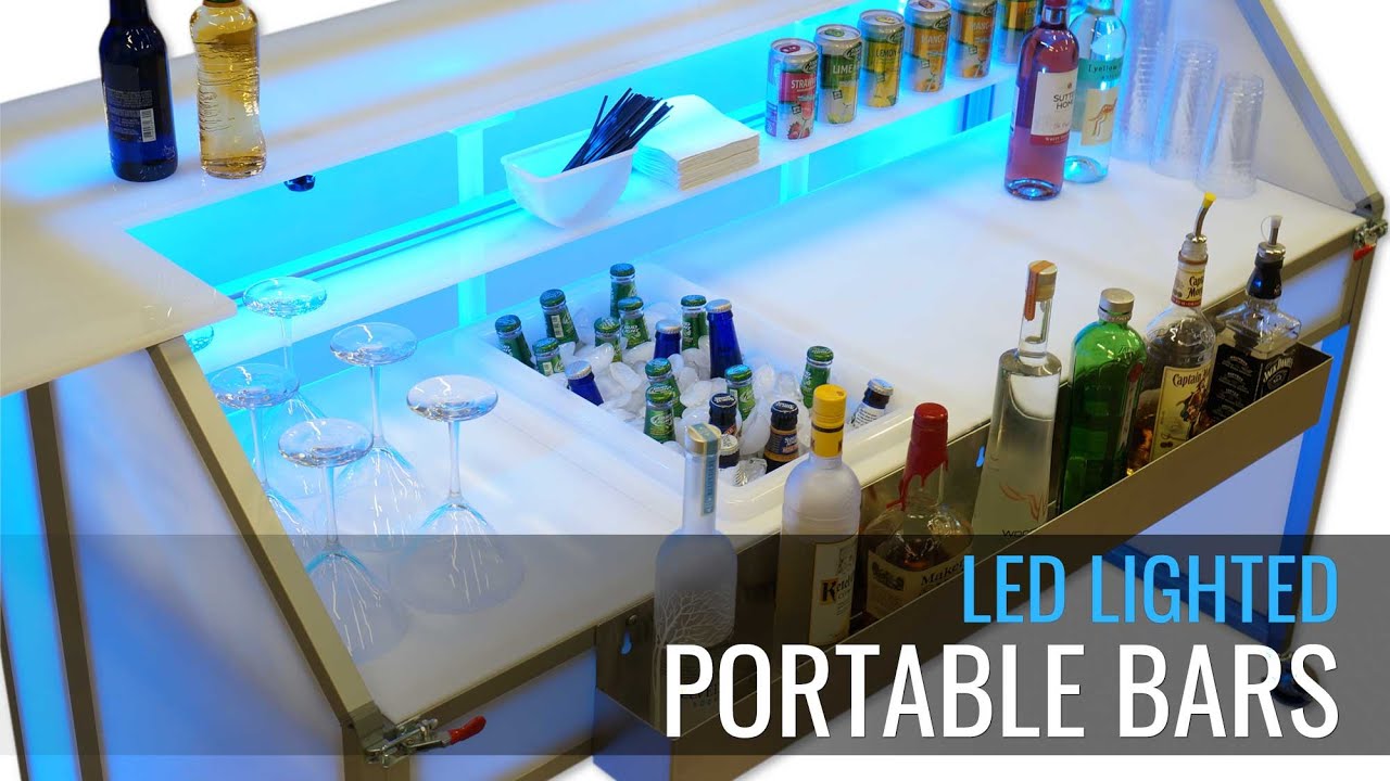 The Original Portablebar.com LED Lighted Portable Bar (2014 Model)