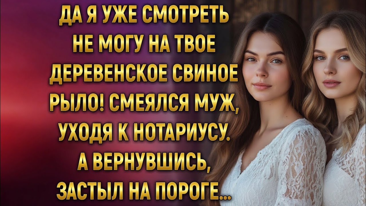 «Да я уже смотреть не могу на деревенщину!смеялся муж, уходя к нотариусу. А вернувшись он побледнел