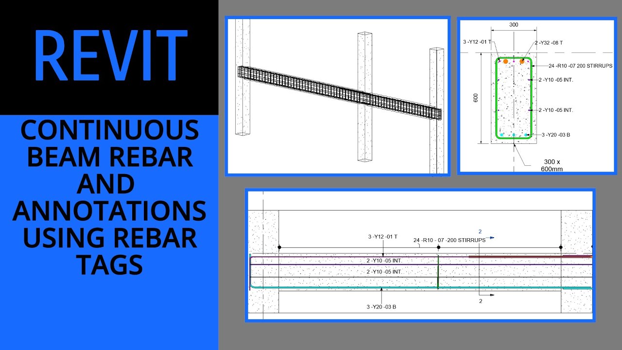 Revit Structures - Арматурные обозначения для неразрезных балок + арматура (Создание пользователь...