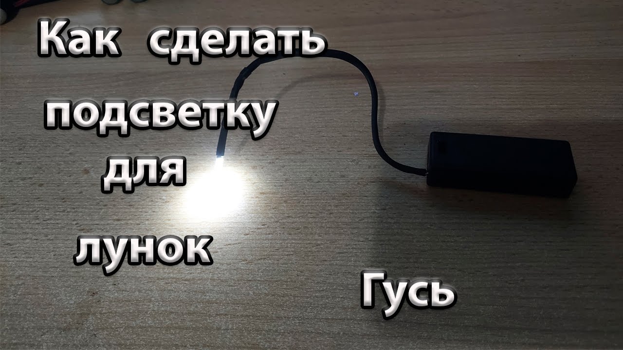 Подсветка для лунок гусь.