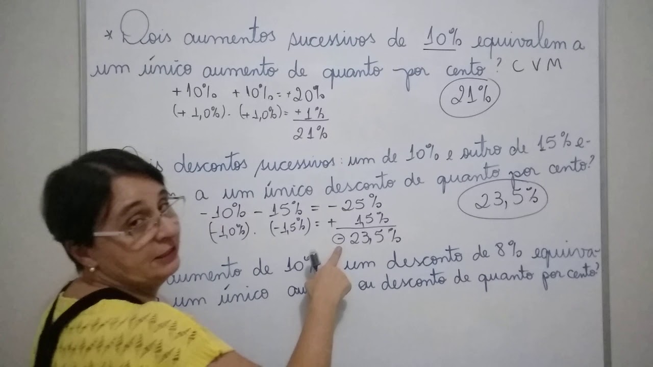 CVM macete para calcular aumentos e descontos sucessivos
