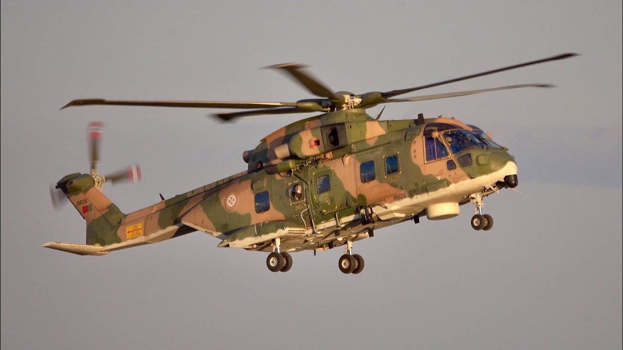 Medical Evacuation EH101 Merlin Portuguese Air Force at Lisbon Airport