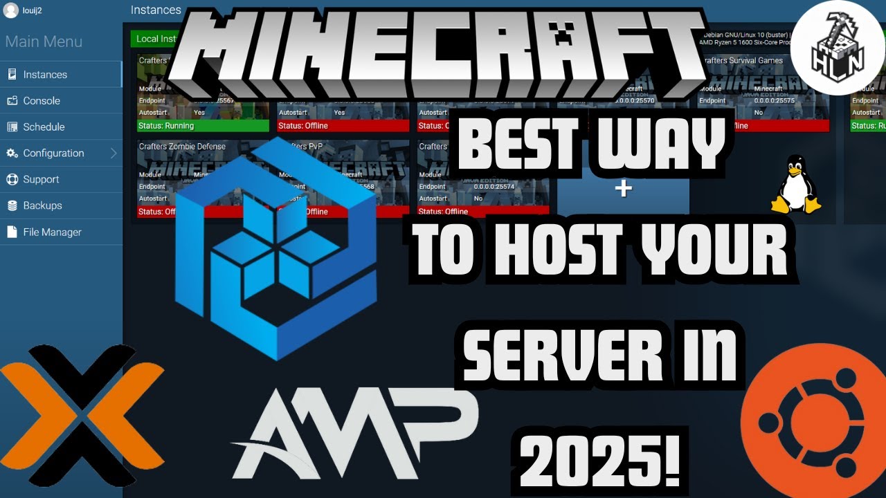 Лучший способ установить и запустить сервер Minecraft в 2025 году! (AMP/Linux-сервер!) Полное рук...