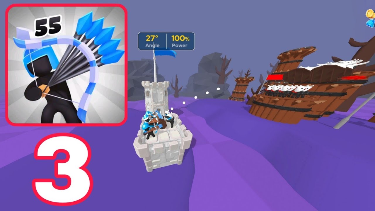 Merge Archers: Bow and Arrow - Gameplay Walkthrough Part 3 - Merge Aim Rule Battles (Android, iOS)