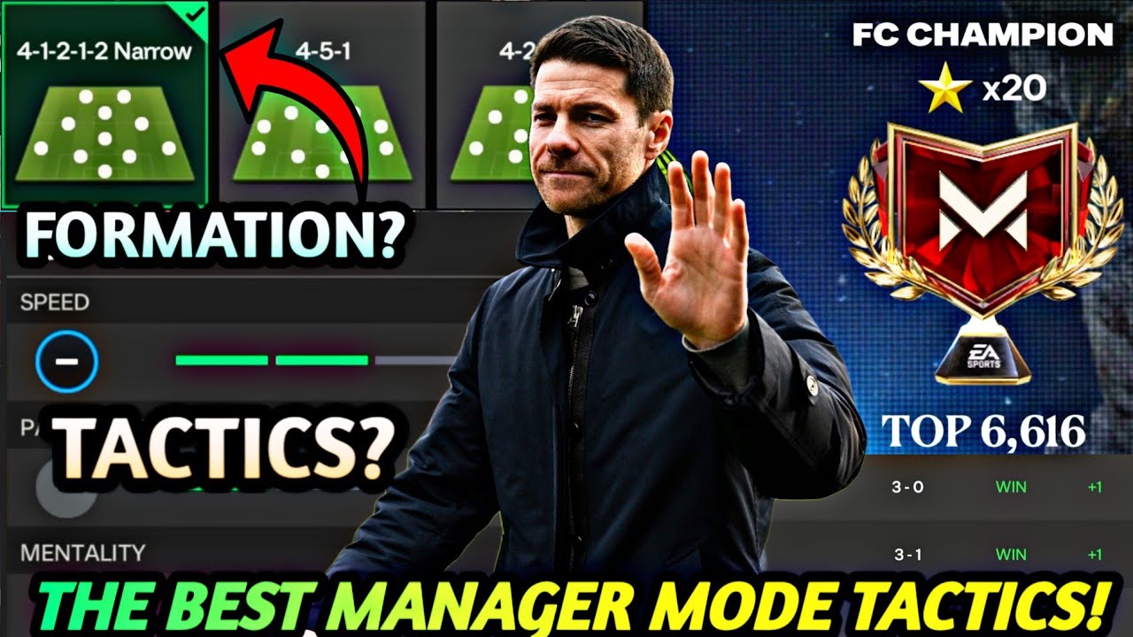 I REACHED 20 STARS IN MANAGER MODE USING THE BEST TACTICS & FORMATION IN FC MOBILE 25!